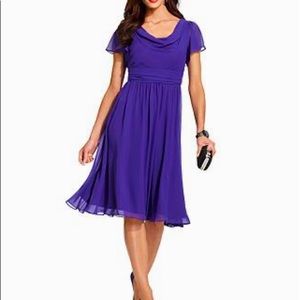 S.L. Fashions Size 6 purple chiffon dress